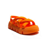 Turkish Women Orange Leather Sandal #2152