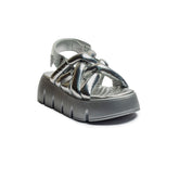 Turkish Women Silver Leather Sandal #2157