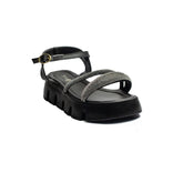 Turkish Women Black Leather Sandal #2166