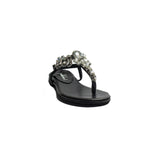 Turkish Women Black Leather Sandal #2167