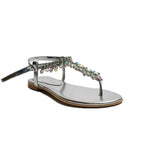 Turkish Women Silver Leather Sandal #2169