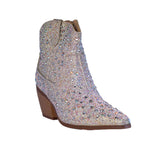 Europeon Union Women Silver Glitter Half Boot #2191