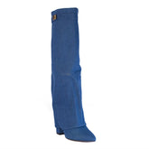 Europeon Union Women Blue Jeans Boots #2217