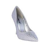 Europeon Union Women Silver Leather * Glitter Heels #2225