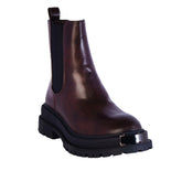 Europeon Union Women Brown Leather Half Boot #2231