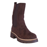 Europeon Union Women Brown Chamois Half Boot #2263