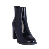 Europeon Union Women Black Vernis Leather Half Boot #2267