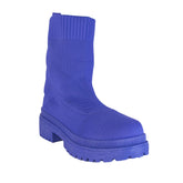 Europeon Union Women Blue Cloth Half Boot #2294