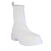 Europeon Union Women White Cloth Half Boot #2295