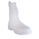 Europeon Union Women White Cloth Half Boot #2304
