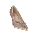 Europeon Union Women Gold Glitter Heels #2315
