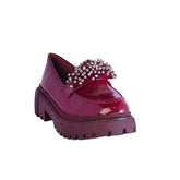 Europeon Union Women Maroon Vernis Leather Shoes #2320
