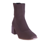 Europeon Union Women Brown Cloth Half Boot #2332