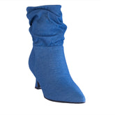 Europeon Union Women Blue Jeans Half Boot #2337