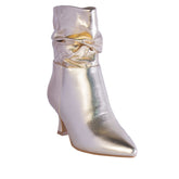 Europeon Union Women Gold Leather Half Boot #2338