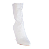 Europeon Union Women White Leather Half Boot #2363