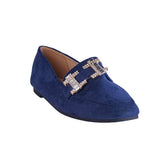 Europeon Union Women Dark Blue Chamois Shoes #2371