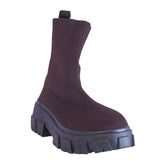 Europeon Union Women Brown Cloth Half Boot #2424