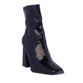 Europeon Union Women Black Vernis Leather Half Boot #2436