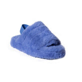 Europeon Union Women Light Blue Fur Slipper #2446