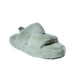 Europeon Union Women Green Fur Slipper #2453