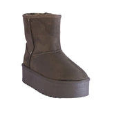 Europeon Union Women Kaki Chamois Half Boot #2465