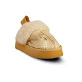 Europeon Union Women Gold Fur Winter Slipper #2564