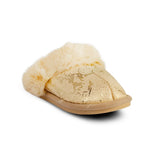 Europeon Union Women Gold Fur Winter Slipper #2583