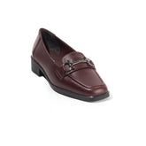 Women Maroon Leather Shoes #2593