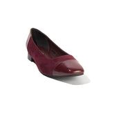 Women Maroon Chamois Shoes #2618