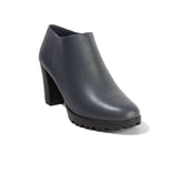 Women Grey Leather Heels #2623