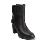Women Black Leather Half Boot #2642