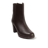 Women Brown Leather Half Boot #2644