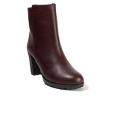 Women Maroon Leather Half Boot #2646