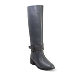 Women Grey Leather Boot #2658