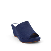 Women Blue Jeans Wedges #2709