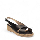 Women Black Leather Sandal #2723