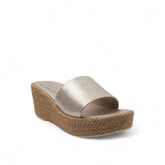 Women Silver Leather Wedges #2748