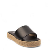Women Black Leather Slipper #2769