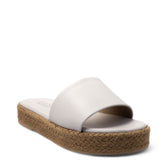 Women white Leather Slipper #2770