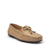 Women Beige Leather Espadrilles #2823