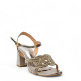 Women Silver Leather Sandal #2949