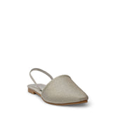 Women Silver Leather Mules #2950