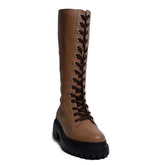 Spanish Women Beige Leather Boot #0302