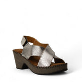 Women Silver Leather Sandal #3037