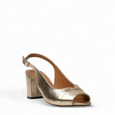Women Gold Leather Sandal #3083