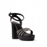 Women Black Leather Soiree #3093