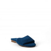 Women Blue Fur Slipper #3096