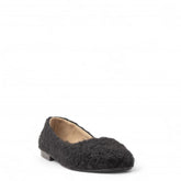 Women Black Fur Ballerina #3130