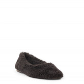 Women Black Fur Ballerina #3135